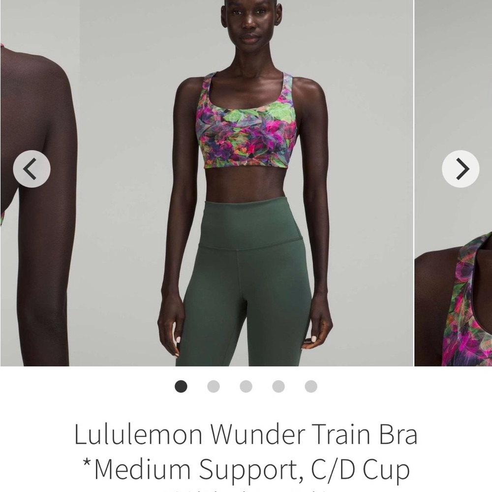 lululemon athletica Women's Vibrant Floral Sports Bra Size 2 (no cups)